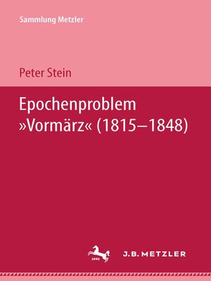 cover image of Epochenproblem "Vormärz" (1815–1848)